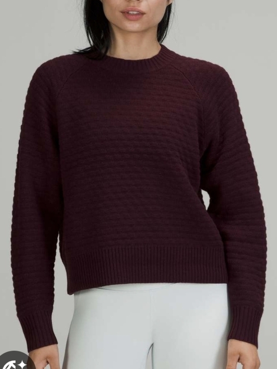 lululemon athletica Sweaters - Lululemon Texture Play Relaxed Fit Cashmere Blend Crewneck Sweayer Size XS/S